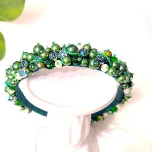 Handmade Green Beads Hairband